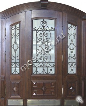 Арочная входная дверь с ковкой ВДА-75 - купить от производителя Мосдвери Арочная входная дверь с ковкой ВДА-75