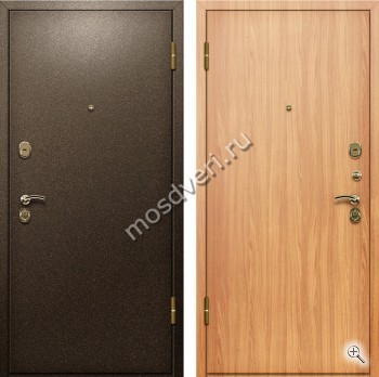 Порошковая дверь с внутренней отделкой ламинатом под орех - купить от производителя Мосдвери Порошковая дверь с внутренней отделкой ламинатом под орех