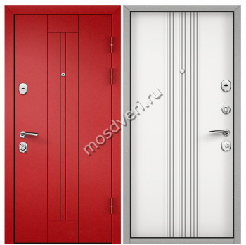 Красная входная дверь в квартиру KVD-04 - купить от производителя Мосдвери Красная входная дверь в квартиру KVD-04