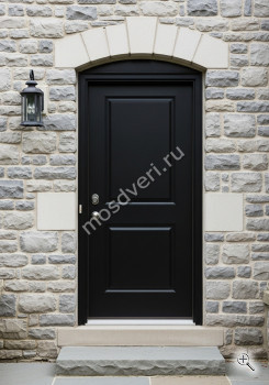 Высокая входная дверь в частный дом черного цвета - купить от производителя Мосдвери Высокая входная дверь в частный дом черного цвета