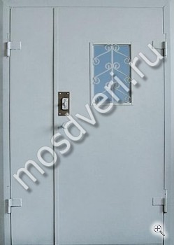 Подъездная дверь со стеклопакетом и сварной решеткой - купить от производителя Мосдвери Подъездная дверь со стеклопакетом и сварной решеткой